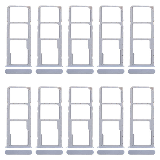 For Realme Narzo N63 4G 10pcs Original SIM Card Tray + SIM Card Tray + Micro SD Card Tray (Blue)