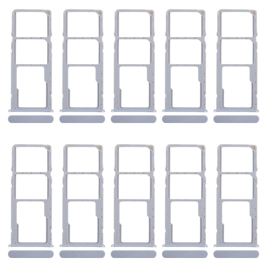 For Realme Narzo N63 4G 10pcs Original SIM Card Tray + SIM Card Tray + Micro SD Card Tray (Blue)