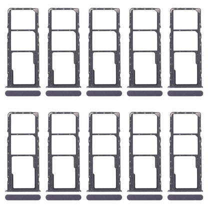 For Realme Narzo N63 4G 10pcs Original SIM Card Tray + SIM Card Tray + Micro SD Card Tray (Purple)