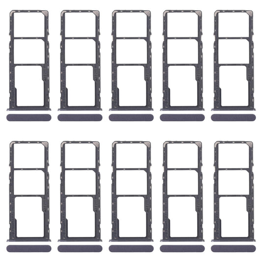 For Realme Narzo N63 4G 10pcs Original SIM Card Tray + SIM Card Tray + Micro SD Card Tray (Purple)