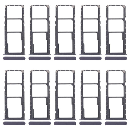 For Realme Narzo N63 4G 10pcs Original SIM Card Tray + SIM Card Tray + Micro SD Card Tray (Purple)