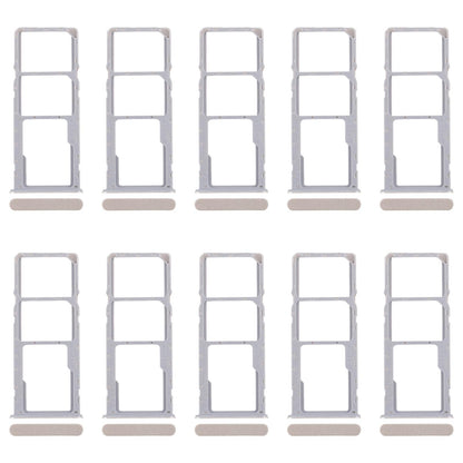 For Realme Narzo N53 4G 10pcs Original SIM Card Tray + SIM Card Tray + Micro SD Card Tray (Gold)
