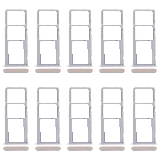 For Realme Narzo N53 4G 10pcs Original SIM Card Tray + SIM Card Tray + Micro SD Card Tray (Gold)