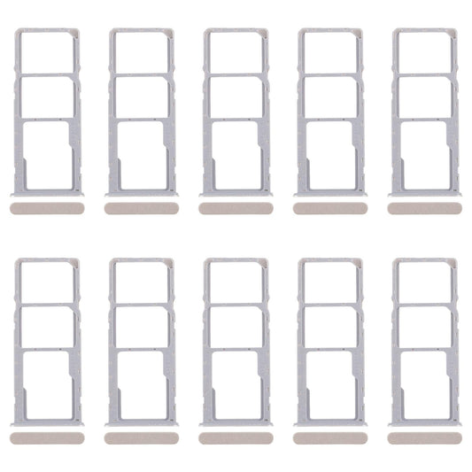 For Realme Narzo N53 4G 10pcs Original SIM Card Tray + SIM Card Tray + Micro SD Card Tray (Gold)