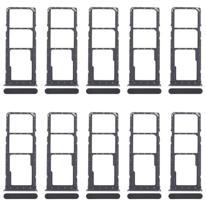 For Realme Narzo C71 4G RMX5303 10pcs Original SIM Card Tray + SIM Card Tray + Micro SD Card Tray (Dark Green)