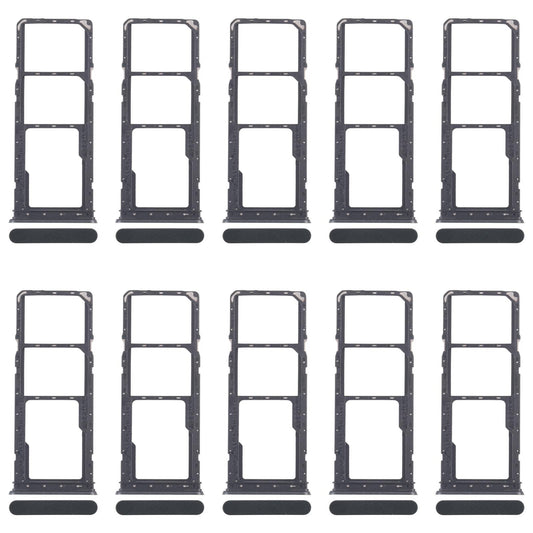 For Realme Narzo C71 4G RMX5303 10pcs Original SIM Card Tray + SIM Card Tray + Micro SD Card Tray (Dark Green)