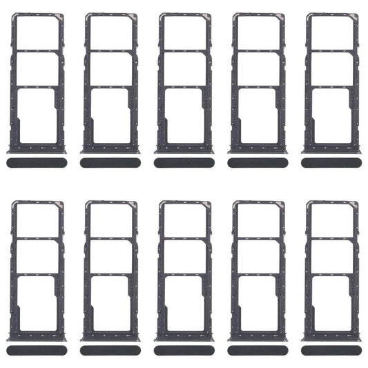 For Realme Narzo C71 4G RMX5303 10pcs Original SIM Card Tray + SIM Card Tray + Micro SD Card Tray (Dark Green)