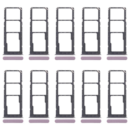 For Realme Narzo C71 4G RMX5303 10pcs Original SIM Card Tray + SIM Card Tray + Micro SD Card Tray (Purple)