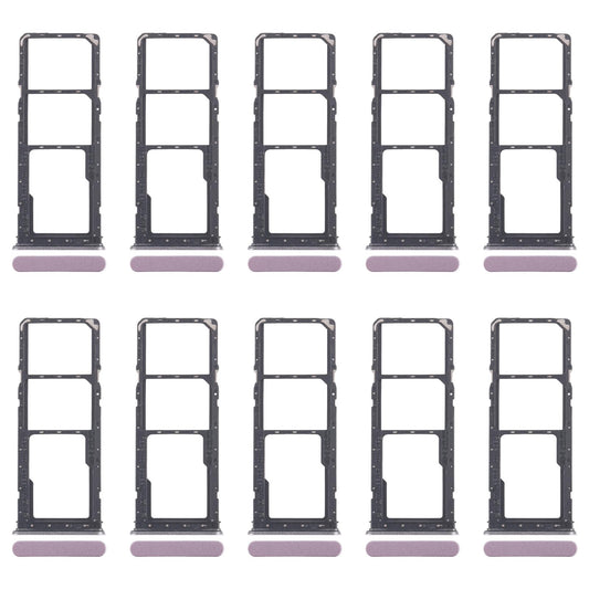 For Realme Narzo C71 4G RMX5303 10pcs Original SIM Card Tray + SIM Card Tray + Micro SD Card Tray (Purple)