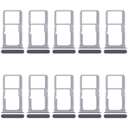 For Realme 14x 5G RMX5020 10pcs Original SIM Card Tray + SIM Card Tray / Micro SD Card Tray (Black)