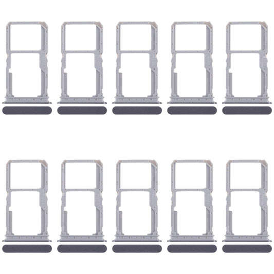 For Realme 14x 5G RMX5020 10pcs Original SIM Card Tray + SIM Card Tray / Micro SD Card Tray (Black)