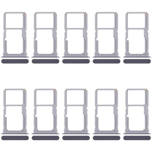 For Realme 14x 5G RMX5020 10pcs Original SIM Card Tray + SIM Card Tray / Micro SD Card Tray (Black)