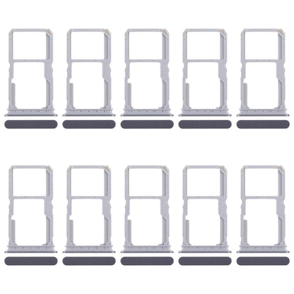For Realme 14x India 10pcs Original SIM Card Tray + SIM Card Tray / Micro SD Card Tray (Black)