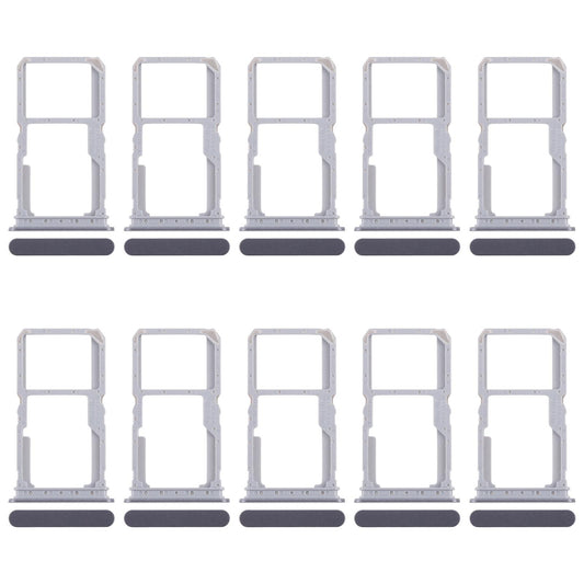 For Realme 14x India 10pcs Original SIM Card Tray + SIM Card Tray / Micro SD Card Tray (Black)