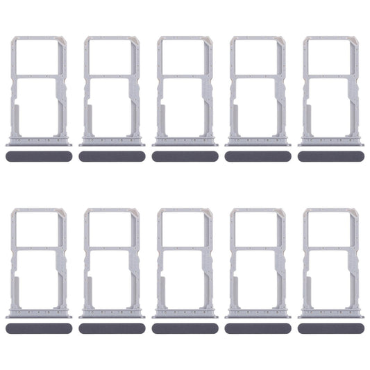 For Realme 14x India 10pcs Original SIM Card Tray + SIM Card Tray / Micro SD Card Tray (Black)