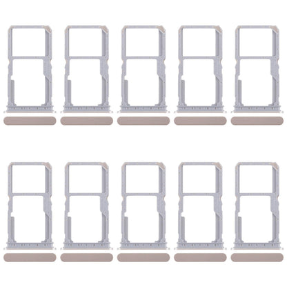 For Realme 14x India 10pcs Original SIM Card Tray + SIM Card Tray / Micro SD Card Tray (Gold)