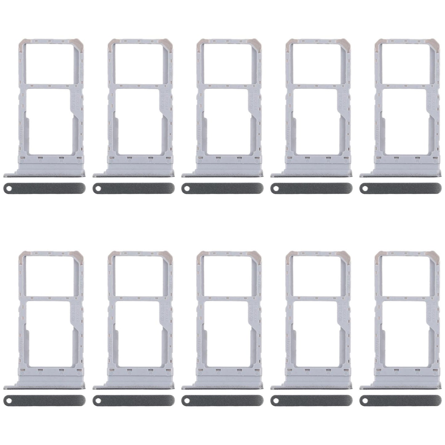 For Realme 12x 5G RMX3997 10pcs Original SIM Card Tray + SIM Card Tray / Micro SD Card Tray (Dark Green)