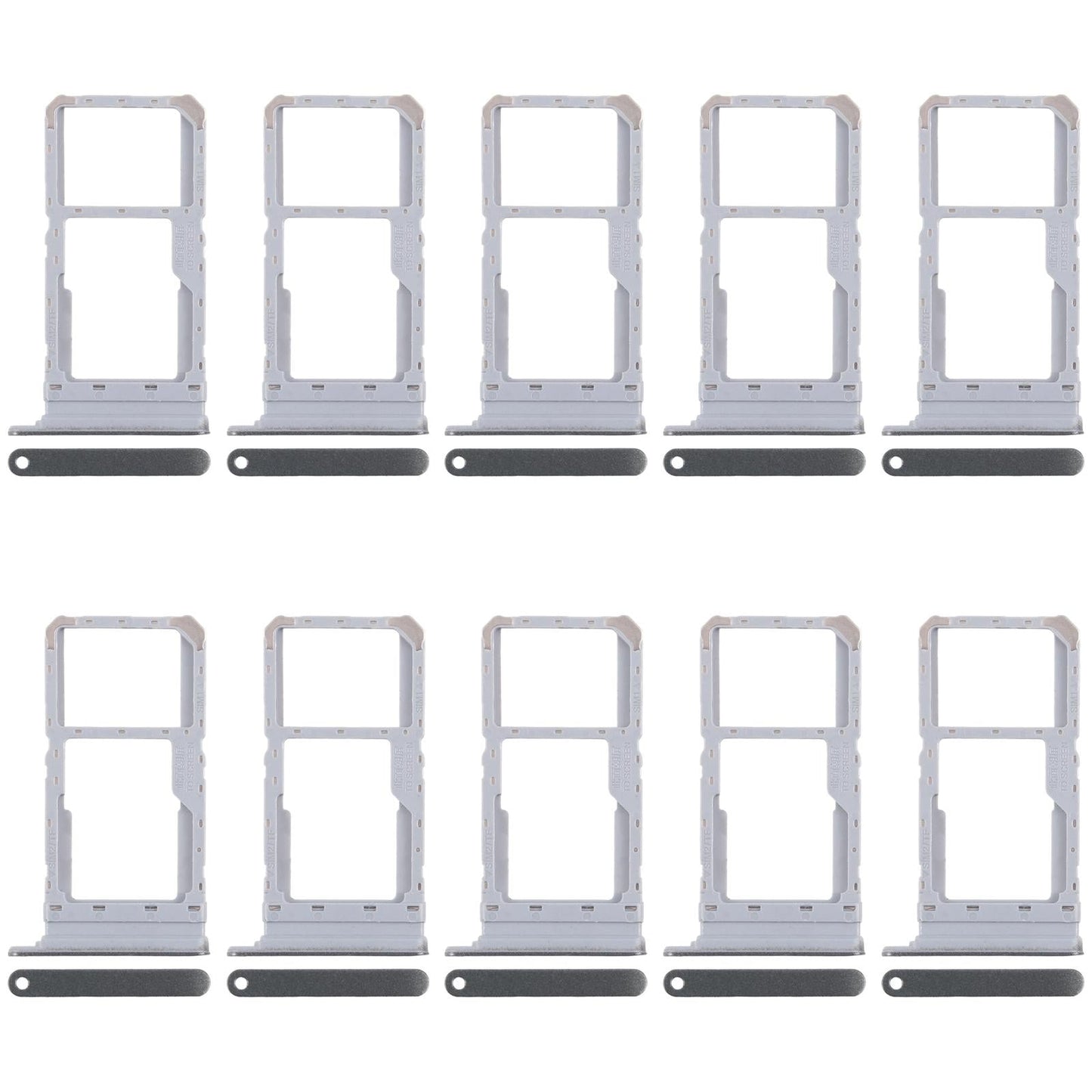 For Realme 12x 5G RMX3997 10pcs Original SIM Card Tray + SIM Card Tray / Micro SD Card Tray (Dark Green)