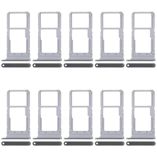 For Realme 12x India 5G RMX3998 10pcs Original SIM Card Tray + SIM Card Tray / Micro SD Card Tray (Dark Green)