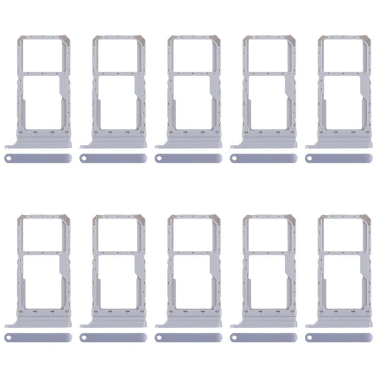For Realme 12x India 5G RMX3998 10pcs Original SIM Card Tray + SIM Card Tray / Micro SD Card Tray (Blue)