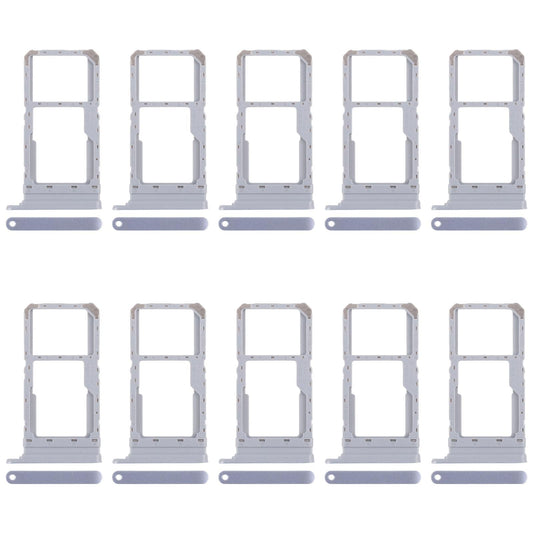 For Realme 12x India 5G RMX3998 10pcs Original SIM Card Tray + SIM Card Tray / Micro SD Card Tray (Blue)