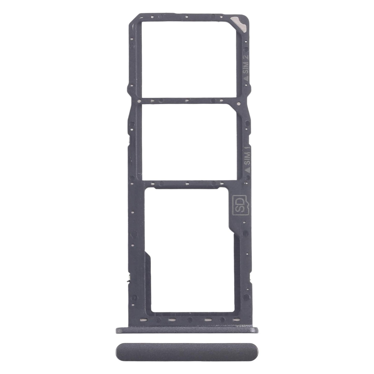 For Nokia 5.3 Original SIM Card Tray + SIM Card Tray + Micro SD Card Tray (Black)