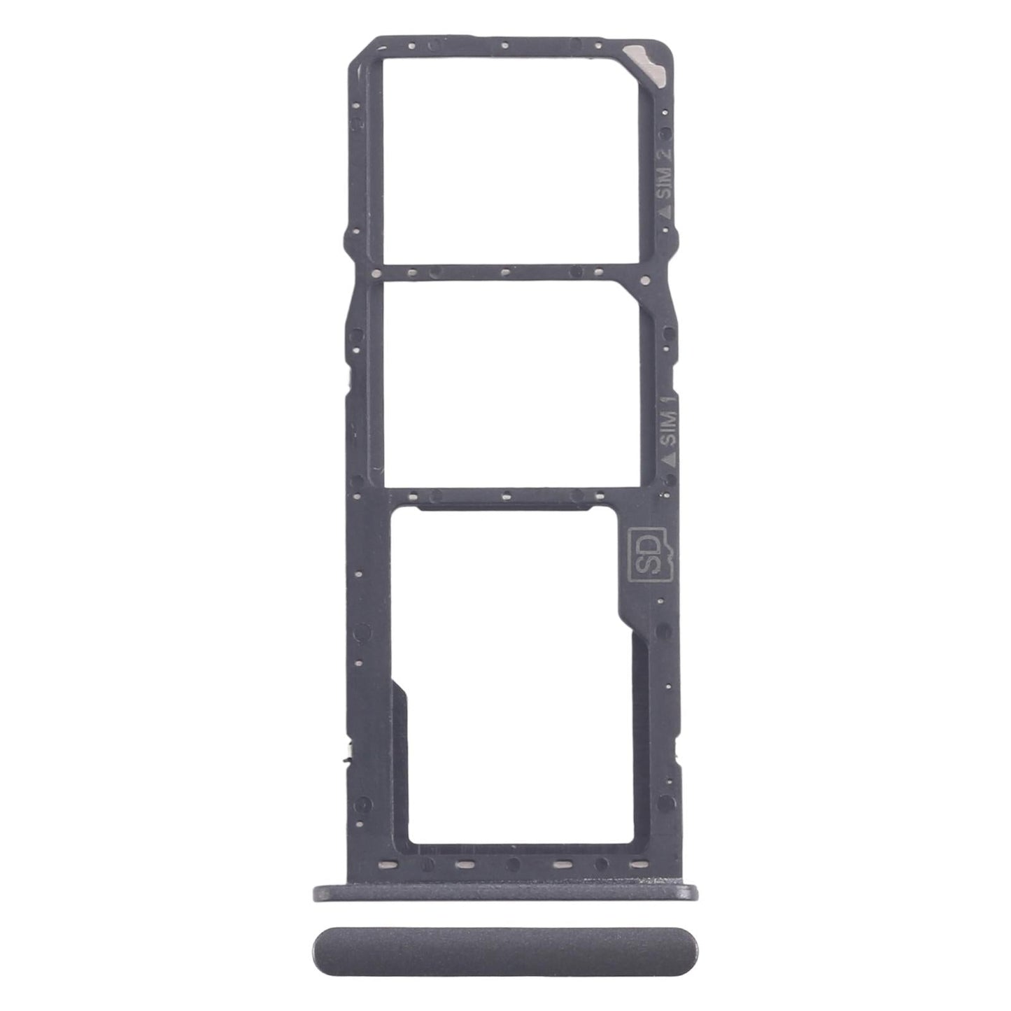 For Nokia 5.3 Original SIM Card Tray + SIM Card Tray + Micro SD Card Tray (Black)