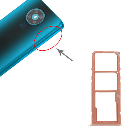 For Nokia 5.3 Original SIM Card Tray + SIM Card Tray + Micro SD Card Tray (Gold)