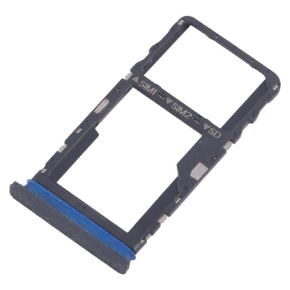 For TCL 40 XE 5G Original SIM Card Tray + SIM Card Tray / Micro SD Card Tray (Frosted Black)