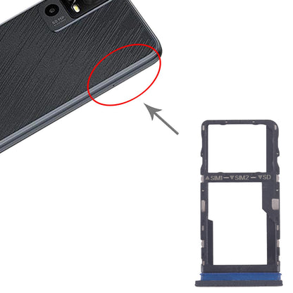For TCL 40 XE 5G Original SIM Card Tray + SIM Card Tray / Micro SD Card Tray (Frosted Black)