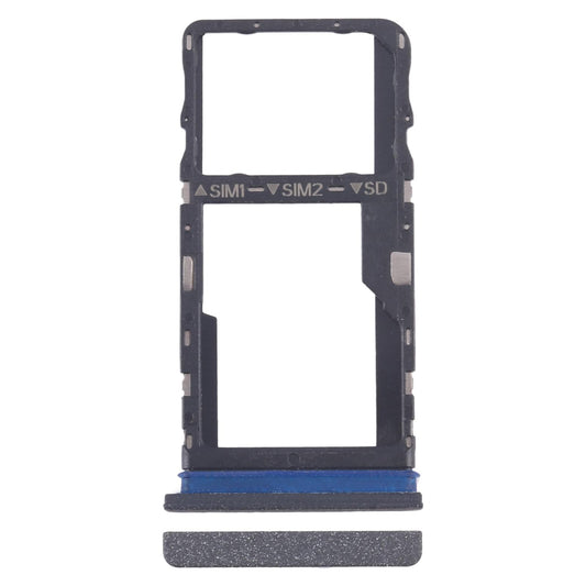 For TCL 40 XE 5G Original SIM Card Tray + SIM Card Tray / Micro SD Card Tray (Frosted Black)