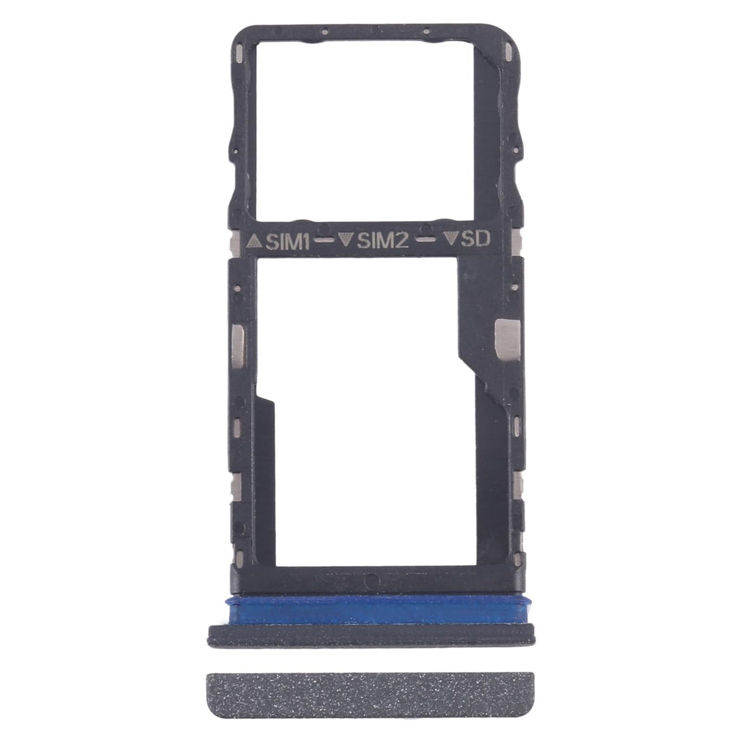 For TCL 40 R T771K Original SIM Card Tray + SIM Card Tray / Micro SD Card Tray (Frosted Black)