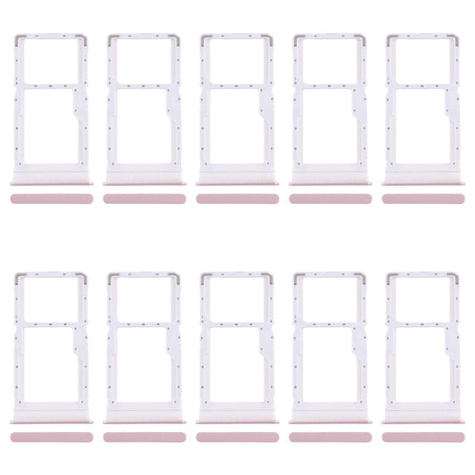 For Xiaomi Redmi 13 5G 10pcs SIM Card Tray + SIM Card Tray / Micro SD Card Tray (Pink)