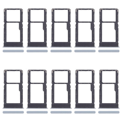 For Xiaomi Redmi 13 5G 10pcs SIM Card Tray + SIM Card Tray / Micro SD Card Tray (Blue)