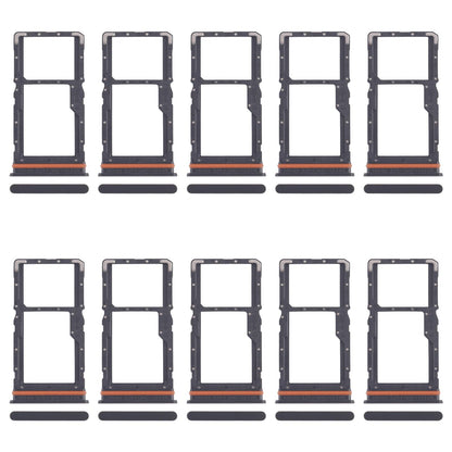 For Xiaomi Redmi 13 4G 10pcs SIM Card Tray + SIM Card Tray / Micro SD Card Tray (Black)