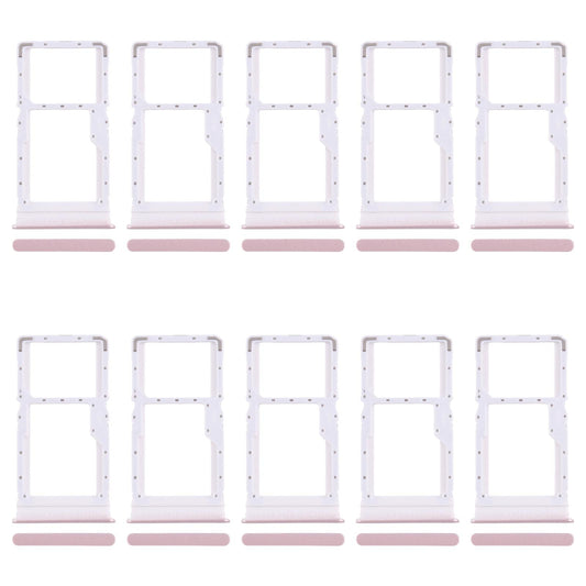 For Xiaomi Redmi 13 4G 10pcs SIM Card Tray + SIM Card Tray / Micro SD Card Tray (Pink)
