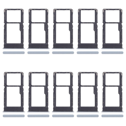 For Xiaomi Redmi 13 4G 10pcs SIM Card Tray + SIM Card Tray / Micro SD Card Tray (Blue)