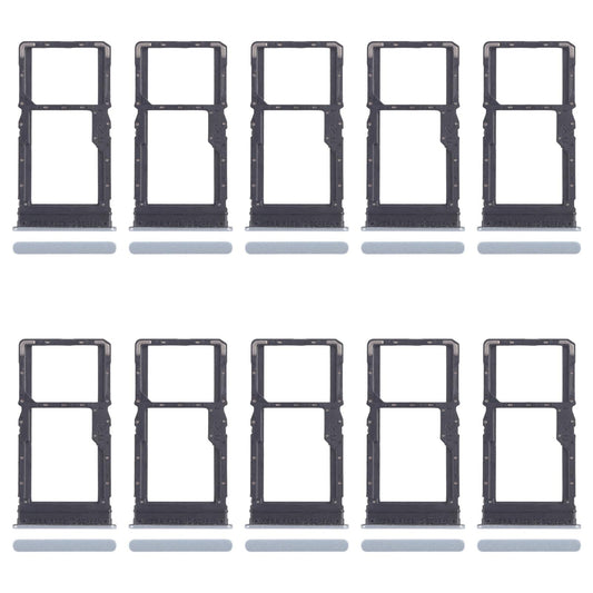 For Xiaomi Redmi 13 4G 10pcs SIM Card Tray + SIM Card Tray / Micro SD Card Tray (Blue)