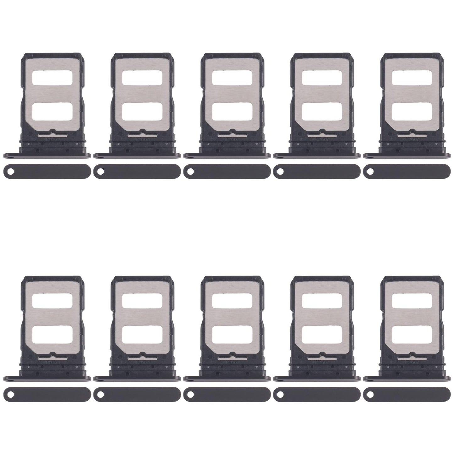 For Xiaomi 14 Civi 10pcs SIM Card Tray + SIM Card Tray (Black)