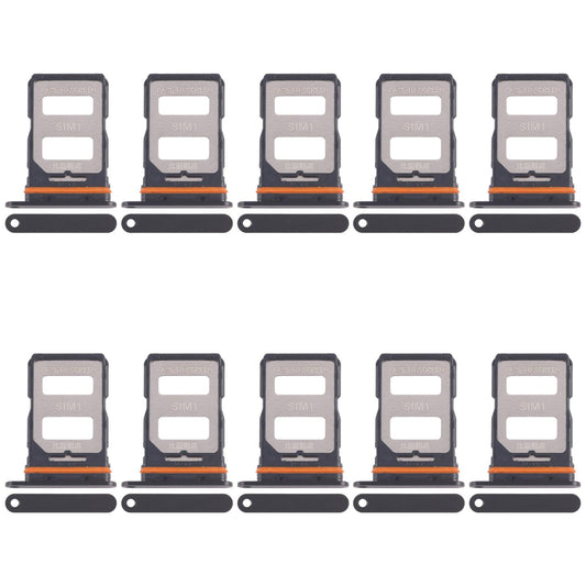 For Xiaomi Civi 4 Pro 10pcs SIM Card Tray + SIM Card Tray (Black)