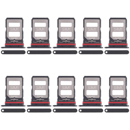 For Xiaomi Poco F6 Pro 10pcs SIM Card Tray + SIM Card Tray (Black)