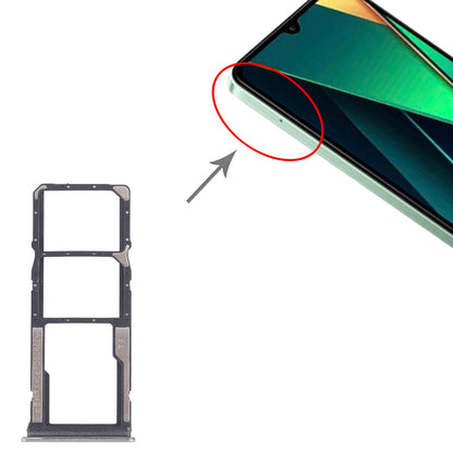 For Xiaomi Poco C75 10pcs SIM Card Tray + SIM Card Tray + Micro SD Card Tray (Green)
