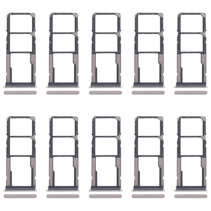 For Xiaomi Poco C75 10pcs SIM Card Tray + SIM Card Tray + Micro SD Card Tray (Gold)