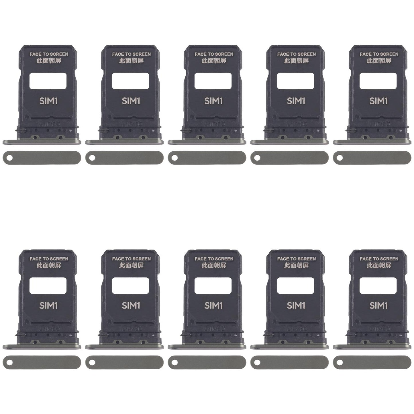 For Xiaomi 15 Pro 10pcs SIM Card Tray + SIM Card Tray (Green)