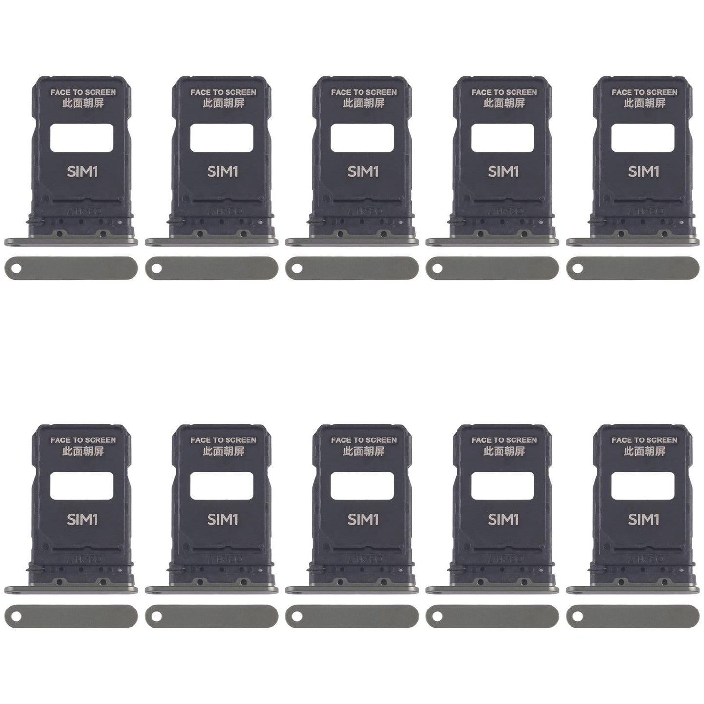 For Xiaomi 15 Pro 10pcs SIM Card Tray + SIM Card Tray (Green)