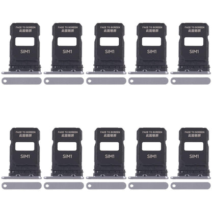For Xiaomi 15 Pro 10pcs SIM Card Tray + SIM Card Tray (Silver)