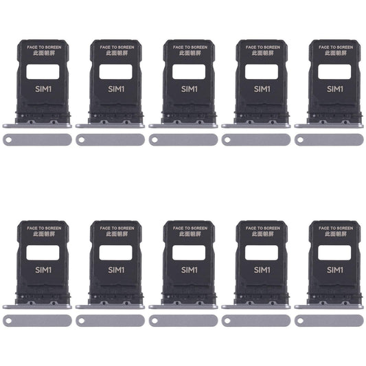 For Xiaomi 15 Pro 10pcs SIM Card Tray + SIM Card Tray (Silver)