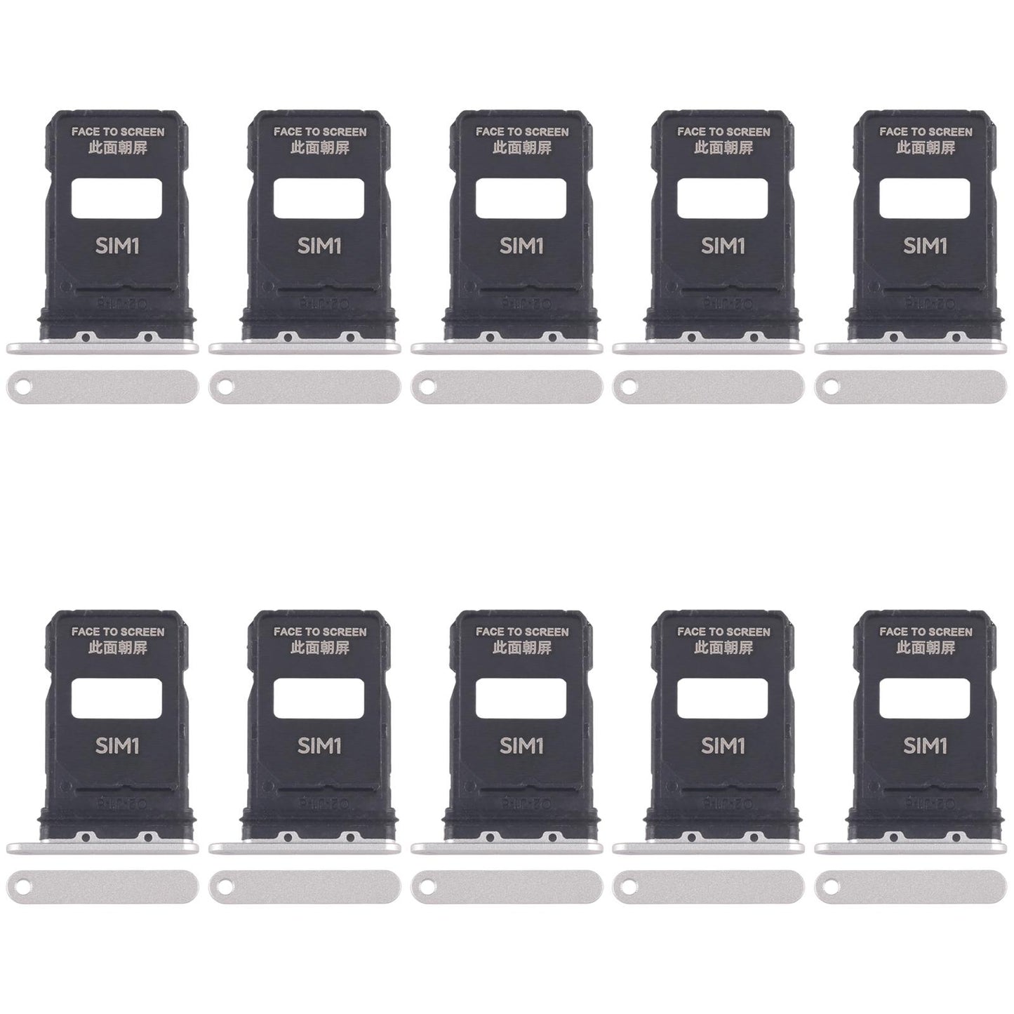 For Xiaomi 15 Pro 10pcs SIM Card Tray + SIM Card Tray (White)