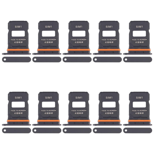 For Xiaomi 15 Ultra 10pcs SIM Card Tray + SIM Card Tray (Black)