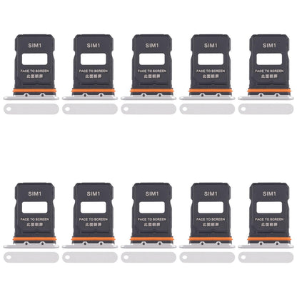 For Xiaomi 15 Ultra 10pcs SIM Card Tray + SIM Card Tray (White)